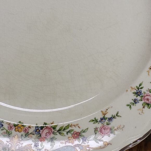 Vintage Crown Ivory Dinner plates, Fine China Floral Pattern - Sold Separately - Picture 10 of 10